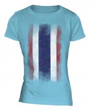 Thailand Faded Flag Ladies T-Shirt