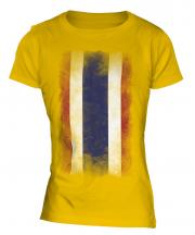 Thailand Faded Flag Ladies T-Shirt