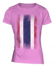 Thailand Faded Flag Ladies T-Shirt