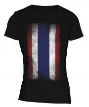 Thailand Faded Flag Ladies T-Shirt