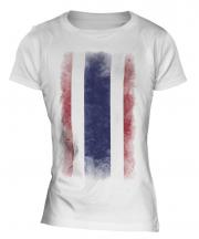 Thailand Faded Flag Ladies T-Shirt