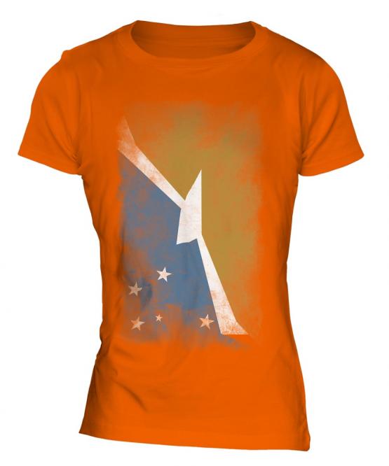 Tierra Del Fuego Province Faded Flag Ladies T-Shirt
