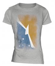 Tierra Del Fuego Province Faded Flag Ladies T-Shirt