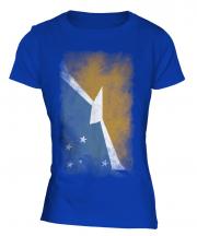 Tierra Del Fuego Province Faded Flag Ladies T-Shirt