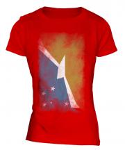 Tierra Del Fuego Province Faded Flag Ladies T-Shirt