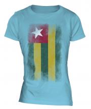 Togo Faded Flag Ladies T-Shirt
