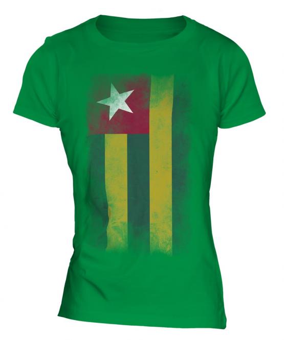 Togo Faded Flag Ladies T-Shirt