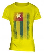 Togo Faded Flag Ladies T-Shirt