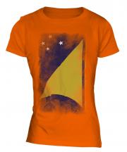 Tokelau Faded Flag Ladies T-Shirt