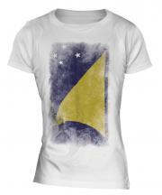 Tokelau Faded Flag Ladies T-Shirt