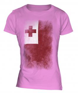 Tonga Faded Flag Ladies T-Shirt