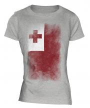 Tonga Faded Flag Ladies T-Shirt