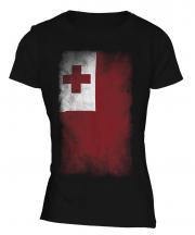 Tonga Faded Flag Ladies T-Shirt