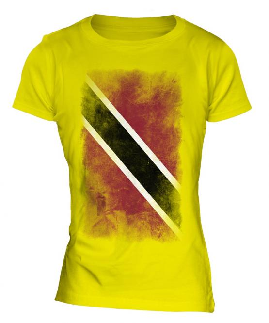 Trinidad And Tobago Faded Flag Ladies T-Shirt
