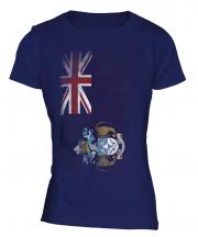 Tristan Da Cunha Faded Flag Ladies T-Shirt