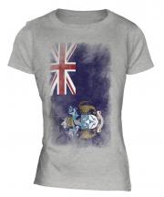 Tristan Da Cunha Faded Flag Ladies T-Shirt