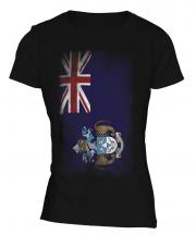 Tristan Da Cunha Faded Flag Ladies T-Shirt