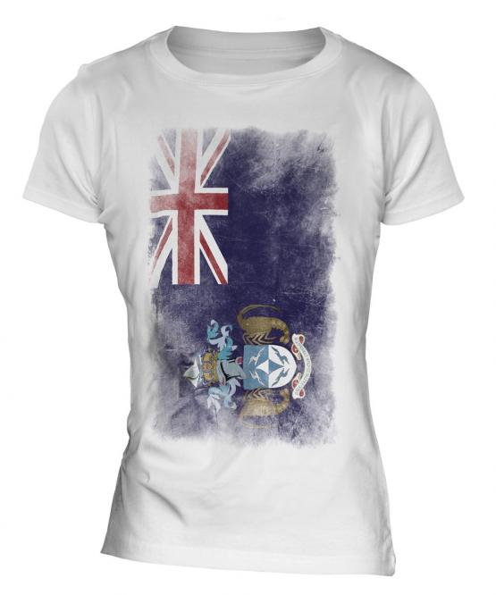 Tristan Da Cunha Faded Flag Ladies T-Shirt