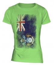 Tristan Da Cunha Faded Flag Ladies T-Shirt