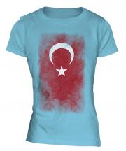 Turkey Faded Flag Ladies T-Shirt