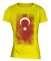 Turkey Faded Flag Ladies T-Shirt