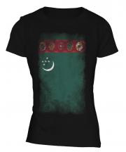 Turkmenistan Faded Flag Ladies T-Shirt