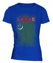 Turkmenistan Faded Flag Ladies T-Shirt