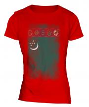 Turkmenistan Faded Flag Ladies T-Shirt
