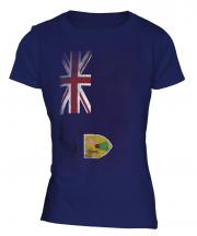 Turks And Caicos Islands Faded Flag Ladies T-Shirt
