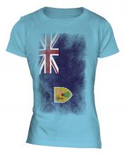 Turks And Caicos Islands Faded Flag Ladies T-Shirt