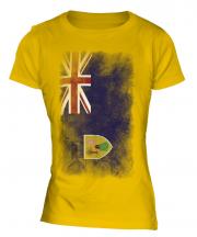 Turks And Caicos Islands Faded Flag Ladies T-Shirt