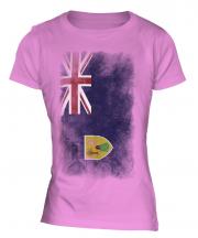 Turks And Caicos Islands Faded Flag Ladies T-Shirt