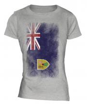 Turks And Caicos Islands Faded Flag Ladies T-Shirt