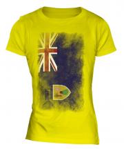 Turks And Caicos Islands Faded Flag Ladies T-Shirt