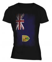 Turks And Caicos Islands Faded Flag Ladies T-Shirt