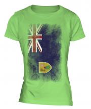 Turks And Caicos Islands Faded Flag Ladies T-Shirt