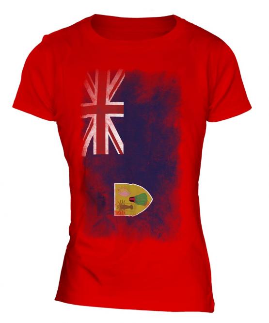 Turks And Caicos Islands Faded Flag Ladies T-Shirt