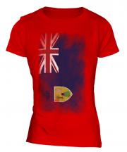 Turks And Caicos Islands Faded Flag Ladies T-Shirt
