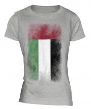 United Arab Emirates Faded Flag Ladies T-Shirt