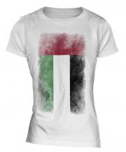 United Arab Emirates Faded Flag Ladies T-Shirt