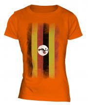 Uganda Faded Flag Ladies T-Shirt