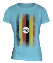 Uganda Faded Flag Ladies T-Shirt
