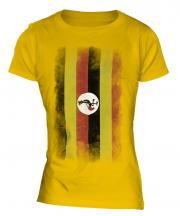 Uganda Faded Flag Ladies T-Shirt