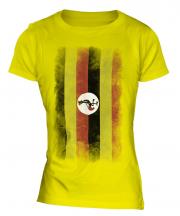 Uganda Faded Flag Ladies T-Shirt