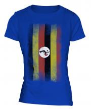 Uganda Faded Flag Ladies T-Shirt