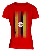 Uganda Faded Flag Ladies T-Shirt