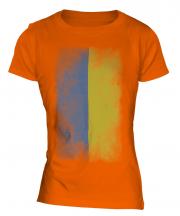 Ukraine Faded Flag Ladies T-Shirt