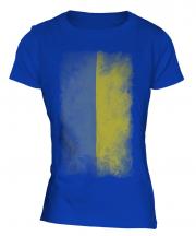 Ukraine Faded Flag Ladies T-Shirt
