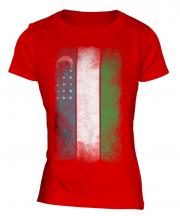 Uzbekistan Faded Flag Ladies T-Shirt