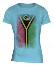 Vanuatu Faded Flag Ladies T-Shirt